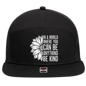 Flower Be Kind Unity Day Orange Anti Bullying Unity Day 7 Panel Mesh Trucker Snapback Hat