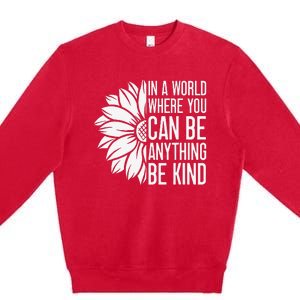 Flower Be Kind Unity Day Orange Anti Bullying Unity Day Premium Crewneck Sweatshirt