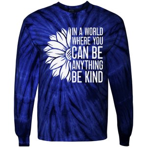 Flower Be Kind Unity Day Orange Anti Bullying Unity Day Tie-Dye Long Sleeve Shirt