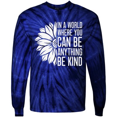 Flower Be Kind Unity Day Orange Anti Bullying Unity Day Tie-Dye Long Sleeve Shirt