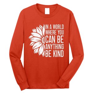 Flower Be Kind Unity Day Orange Anti Bullying Unity Day Long Sleeve Shirt