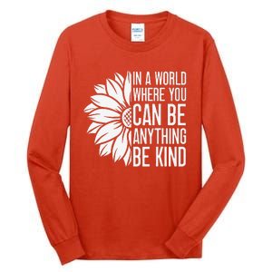 Flower Be Kind Unity Day Orange Anti Bullying Unity Day Tall Long Sleeve T-Shirt