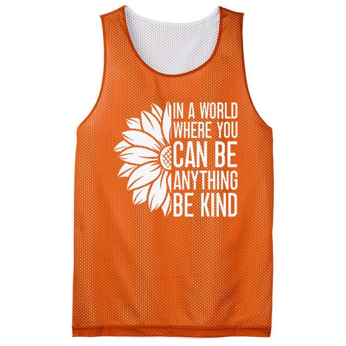 Flower Be Kind Unity Day Orange Anti Bullying Unity Day Mesh Reversible Basketball Jersey Tank