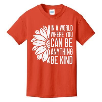 Flower Be Kind Unity Day Orange Anti Bullying Unity Day Kids T-Shirt