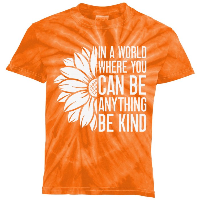 Flower Be Kind Unity Day Orange Anti Bullying Unity Day Kids Tie-Dye T-Shirt