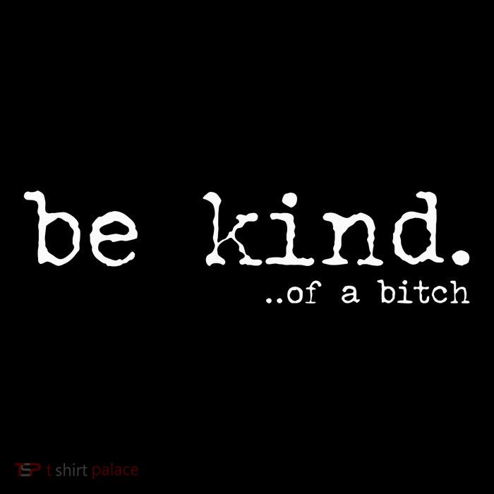 funny be kind of a bitch  Drawstring Bag