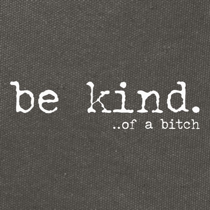 funny be kind of a bitch  Cotton Canvas Backpack