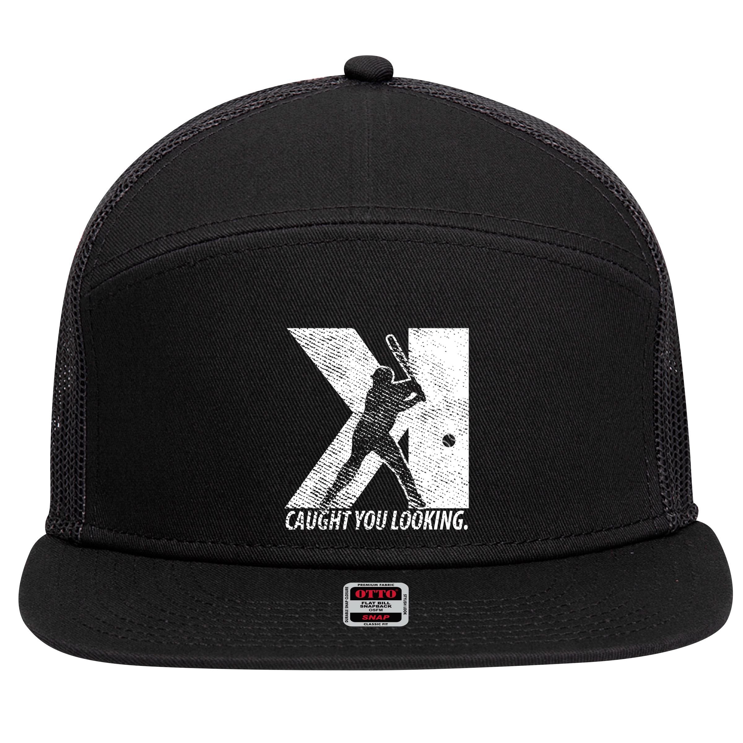 Funny Backwards K Strikeout Baseball Softball Pitching Funny Gift 7 Panel Mesh Trucker Snapback Hat