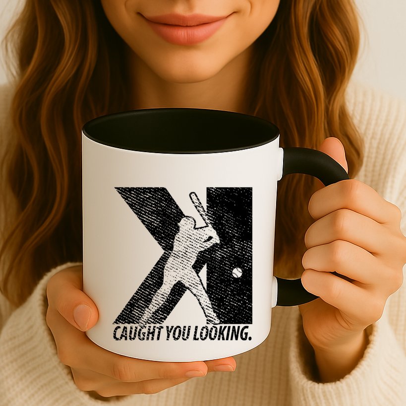 Funny Backwards K Strikeout Baseball Softball Pitching Funny Gift Mug