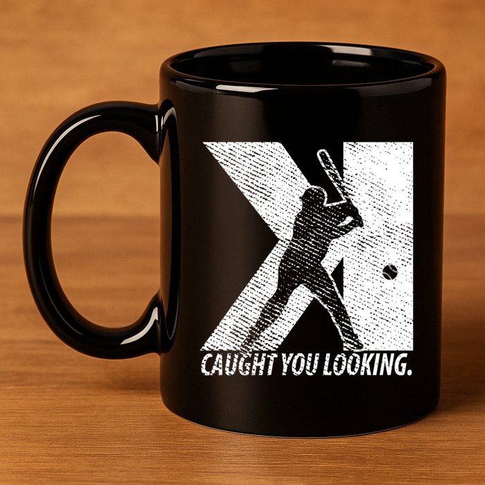 Funny Backwards K Strikeout Baseball Softball Pitching Funny Gift 11oz C Handle Ceramic Mug