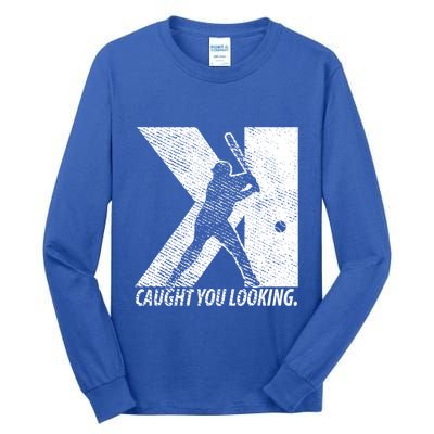 Funny Backwards K Strikeout Baseball Softball Pitching Funny Gift Tall Long Sleeve T-Shirt