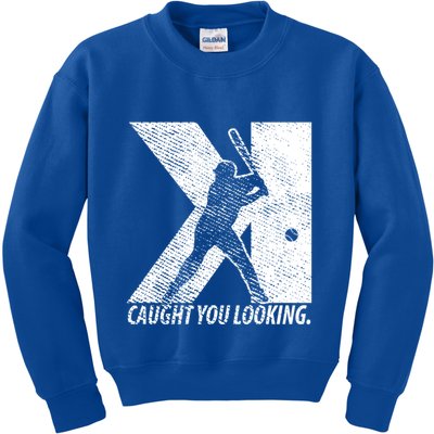 Funny Backwards K Strikeout Baseball Softball Pitching Funny Gift Kids Sweatshirt