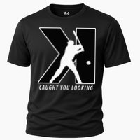 Funny Backwards K Strikeout Looking Baseball Pitching Cooling Performance Crew T-Shirt