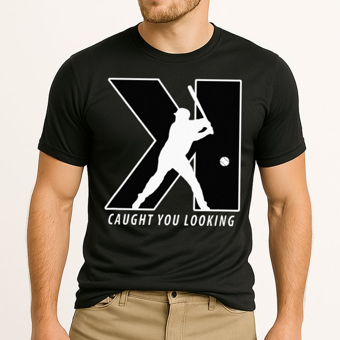 Funny Backwards K Strikeout Looking Baseball Pitching Cooling Performance Crew T-Shirt