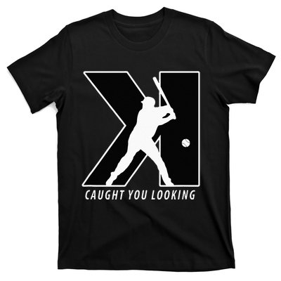 Funny Backwards K Strikeout Looking Baseball Pitching T-Shirt