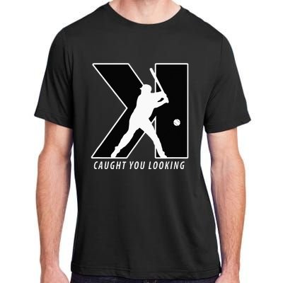 Funny Backwards K Strikeout Looking Baseball Pitching Adult ChromaSoft Performance T-Shirt