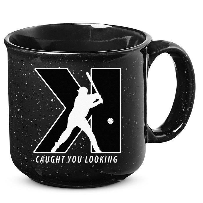 Funny Backwards K Strikeout Looking Baseball Pitching 15oz Campfire Ceramic Mug