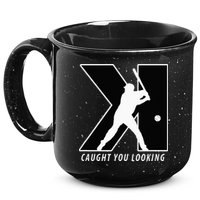 Funny Backwards K Strikeout Looking Baseball Pitching 15oz Campfire Ceramic Mug