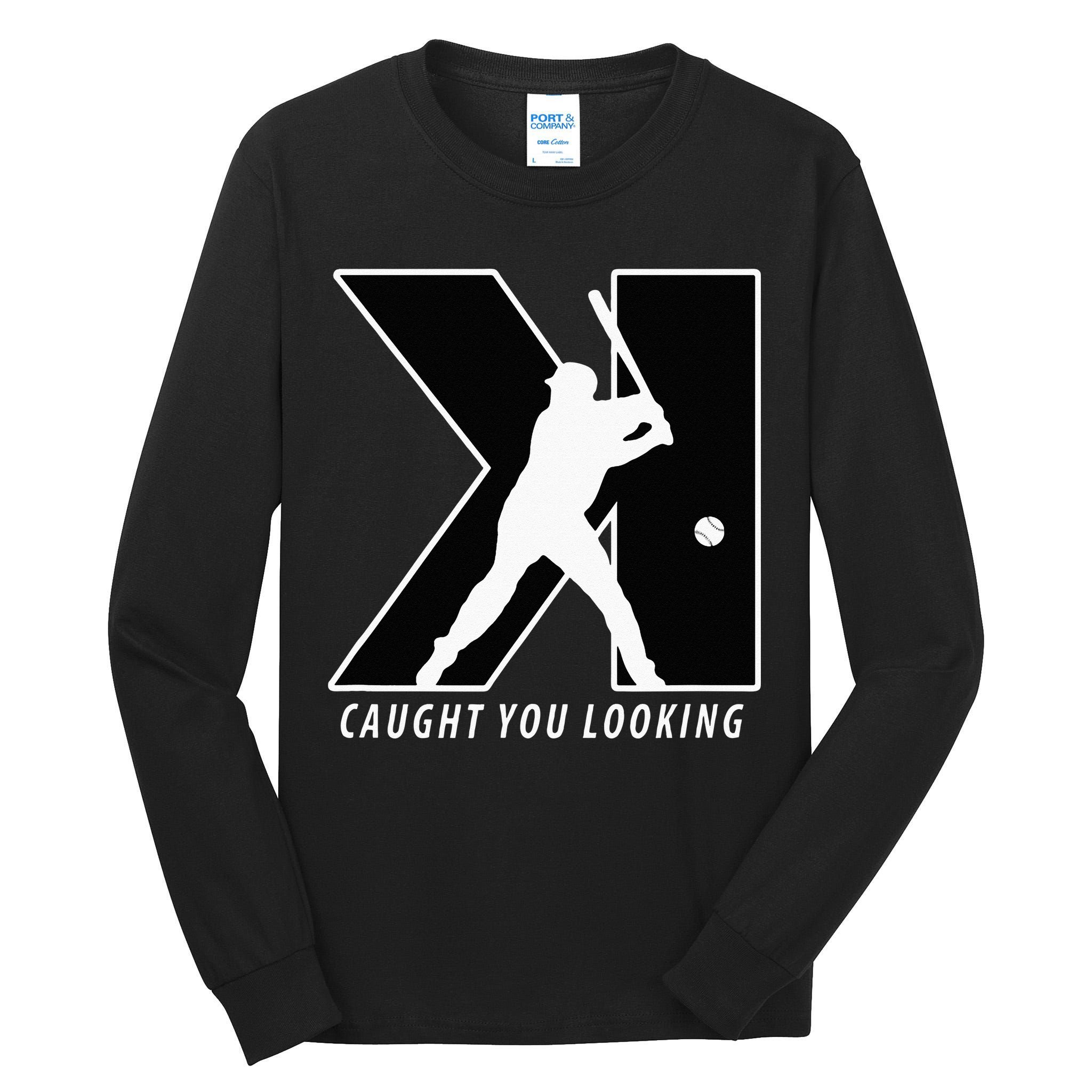 Funny Backwards K Strikeout Looking Baseball Pitching Tall Long Sleeve T-Shirt