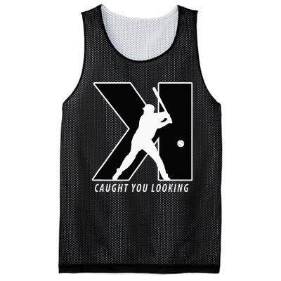 Funny Backwards K Strikeout Looking Baseball Pitching Mesh Reversible Basketball Jersey Tank