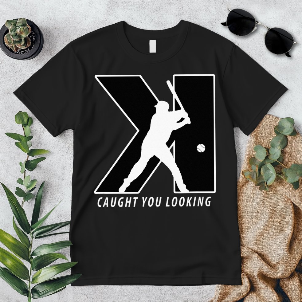 Funny Backwards K Strikeout Looking Baseball Pitching Premium T-Shirt