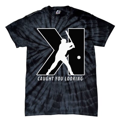 Funny Backwards K Strikeout Looking Baseball Pitching Tie-Dye T-Shirt