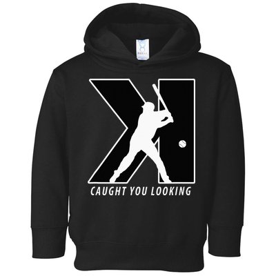 Funny Backwards K Strikeout Looking Baseball Pitching Toddler Hoodie