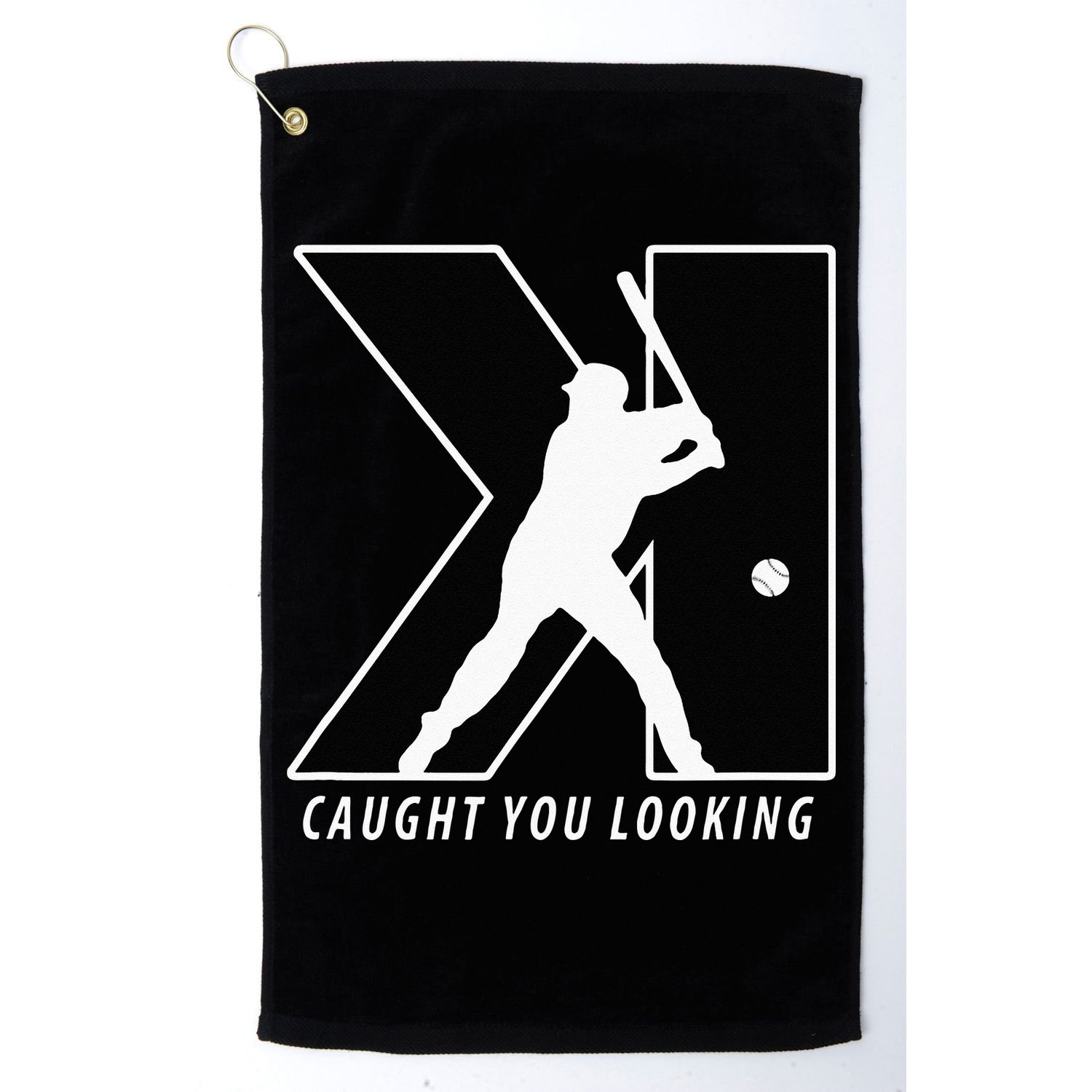 Funny Backwards K Strikeout Looking Baseball Pitching Golf Towel