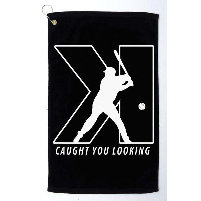Funny Backwards K Strikeout Looking Baseball Pitching Golf Towel