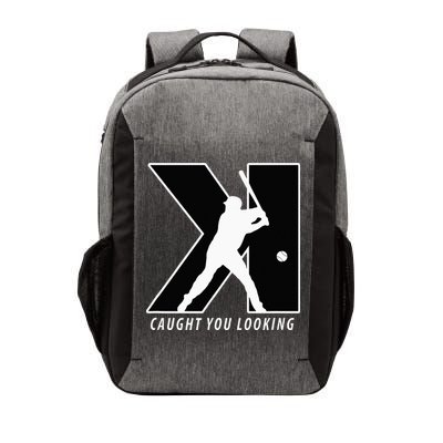 Funny Backwards K Strikeout Looking Baseball Pitching Vector Backpack