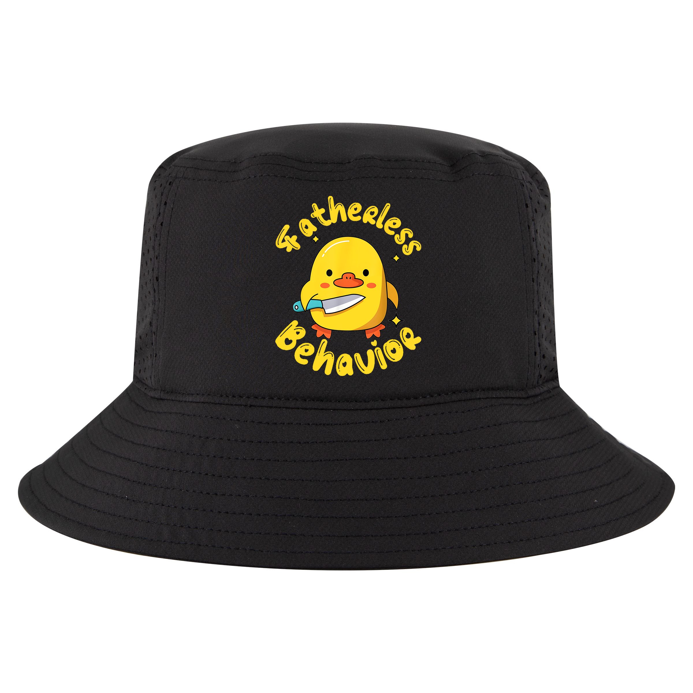 Fatherless Behavior Knife Duck Cute Design Cool Comfort Performance Bucket Hat