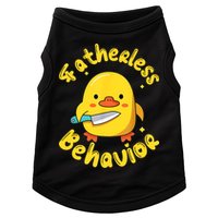 Fatherless Behavior Knife Duck Cute Design Doggie Tank