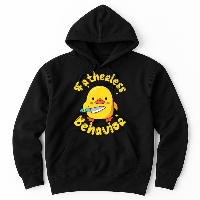 Fatherless Behavior Knife Duck Cute Design Hoodie