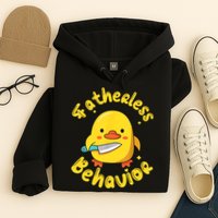 Fatherless Behavior Knife Duck Cute Design Hoodie