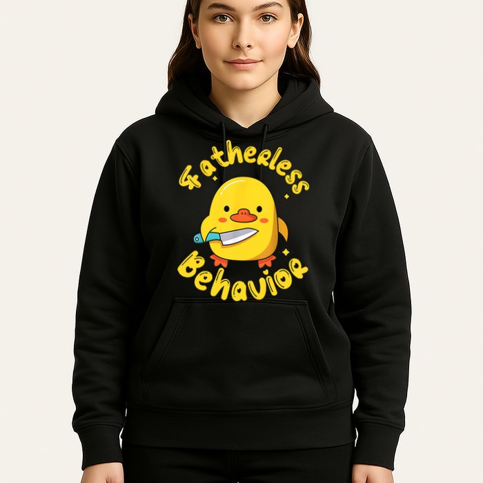 Fatherless Behavior Knife Duck Cute Design Hoodie