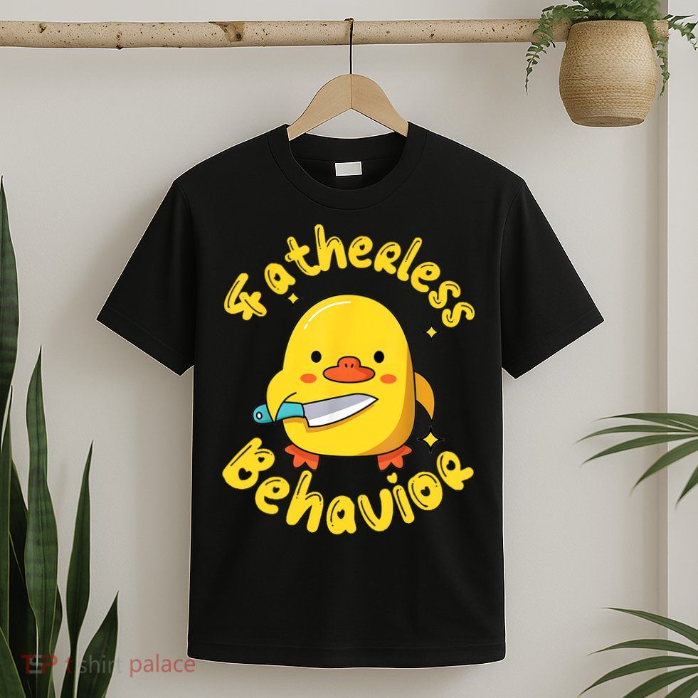 Fatherless Behavior Knife Duck Cute Design T-Shirt