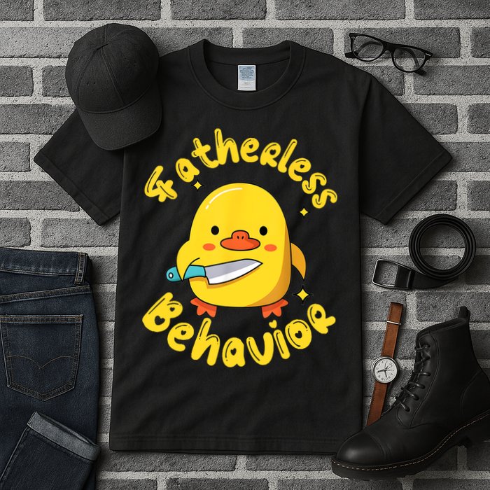 Fatherless Behavior Knife Duck Cute Design Tall T-Shirt