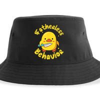 Fatherless Behavior Knife Duck Cute Design Sustainable Bucket Hat