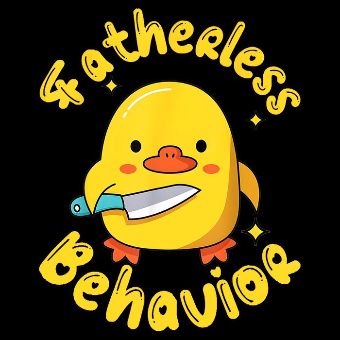 Fatherless Behavior Knife Duck Cute Design Sustainable Bucket Hat