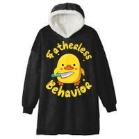 Fatherless Behavior Knife Duck Cute Design Hooded Wearable Blanket