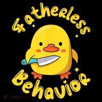 Fatherless Behavior Knife Duck Cute Design Button
