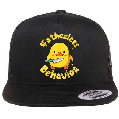 Fatherless Behavior Knife Duck Cute Design Flatbill Hat