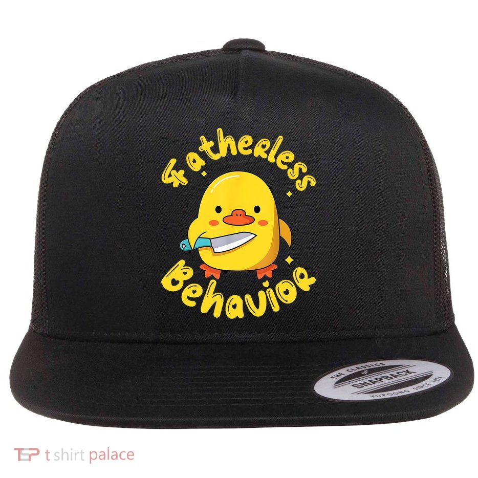 Fatherless Behavior Knife Duck Cute Design Flatbill Hat