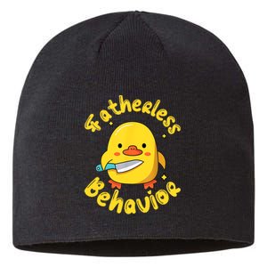 Fatherless Behavior Knife Duck Cute Design Sustainable Beanie