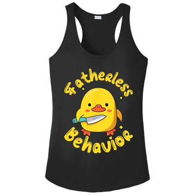 Fatherless Behavior Knife Duck Cute Design Ladies PosiCharge Competitor Racerback Tank