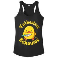 Fatherless Behavior Knife Duck Cute Design Ladies PosiCharge Competitor Racerback Tank