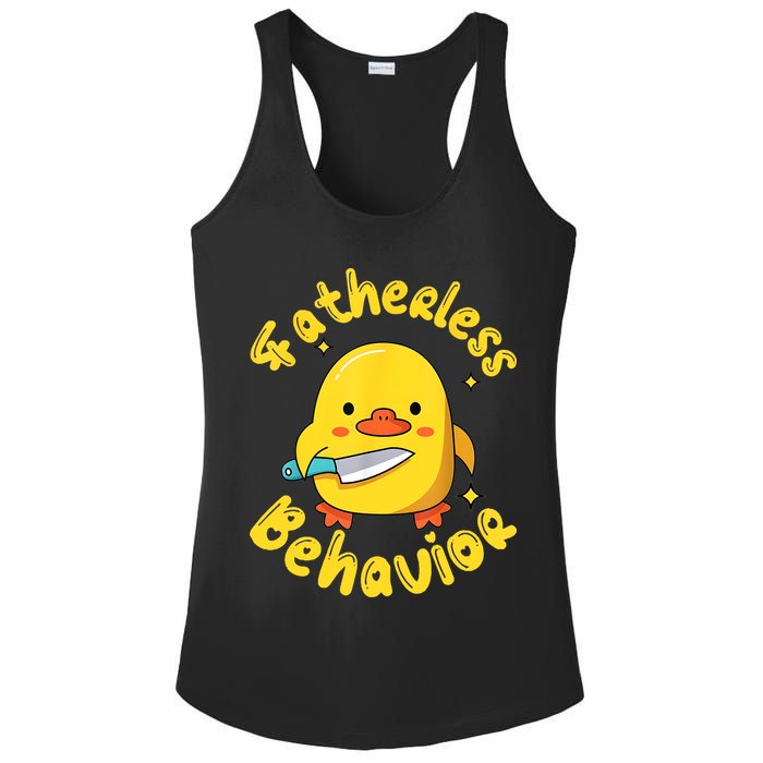 Fatherless Behavior Knife Duck Cute Design Ladies PosiCharge Competitor Racerback Tank