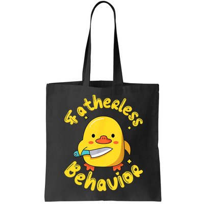 Fatherless Behavior Knife Duck Cute Design Bag
