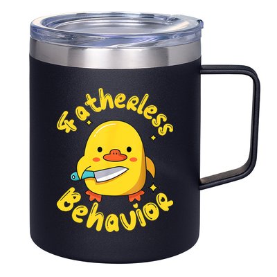 Fatherless Behavior Knife Duck Cute Design 12oz Stainless Steel Coffee Mug