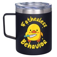 Fatherless Behavior Knife Duck Cute Design 12oz Stainless Steel Coffee Mug